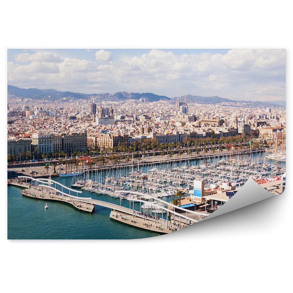 Fototapeta na stenu Prístav Vell budovy obloha mraky lode