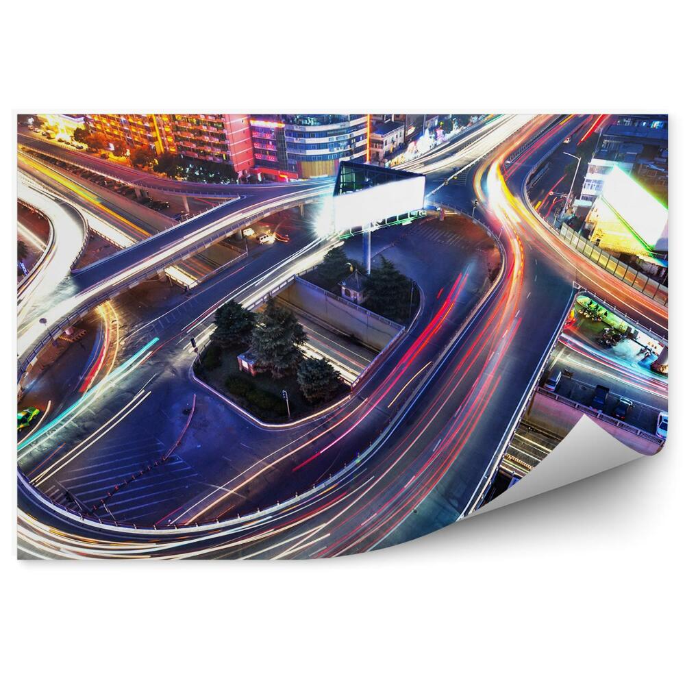 Fototapeta na stenu Mesto Svetelné Farby Doprava Život Budovy