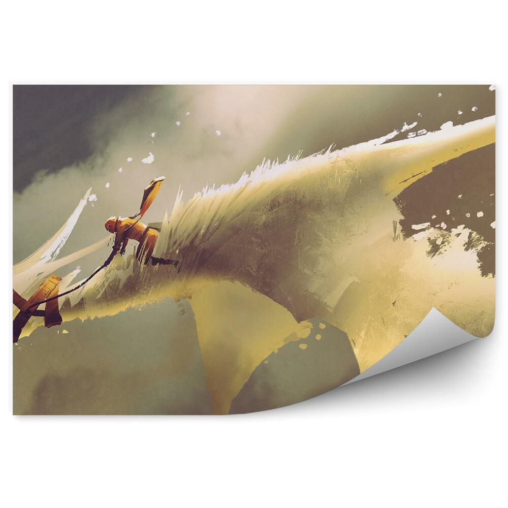 Fototapeta na stenu Dračí jazdec medzi mrakmi