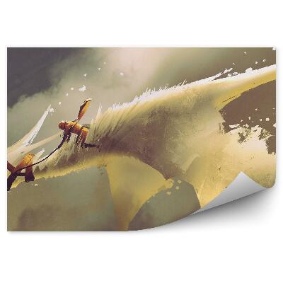 Fototapeta na stenu Dračí jazdec medzi mrakmi