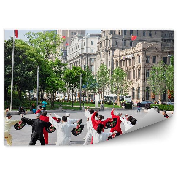 Fototapeta Tai chi shanghai kimono navijači stavbe Kitajska