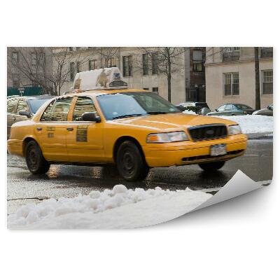 Fototapeta New York Taxi Sneh Zima