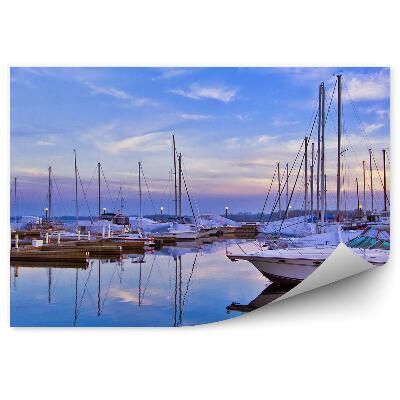 Fototapeta na stenu Jachta Prístav Západ Slnka Modrá