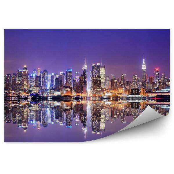 Fototapeta na stenu Panoráma Manhattanu z odrazu