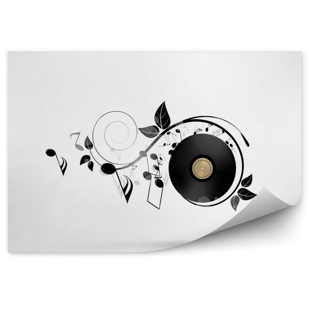 Fototapeta Abstraktné hudobné pozadie s notami 