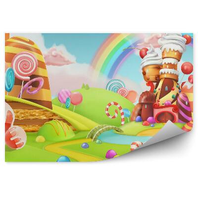 Detská fototapeta Cukríky cukríky farebná krajina