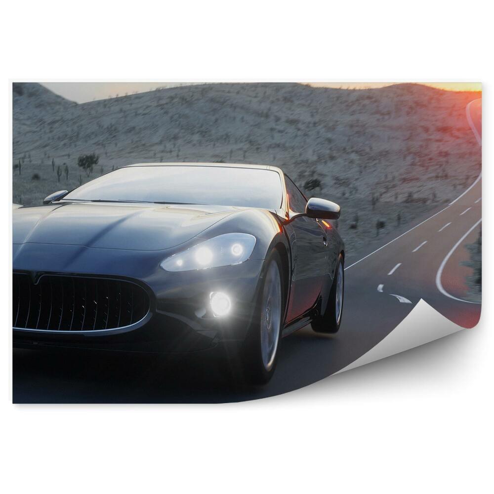 Fototapeta na stenu Cesta Čierne Moderné Auto