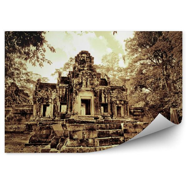 Fototapeta na stenu Sepija ruševine templja v Kambodži