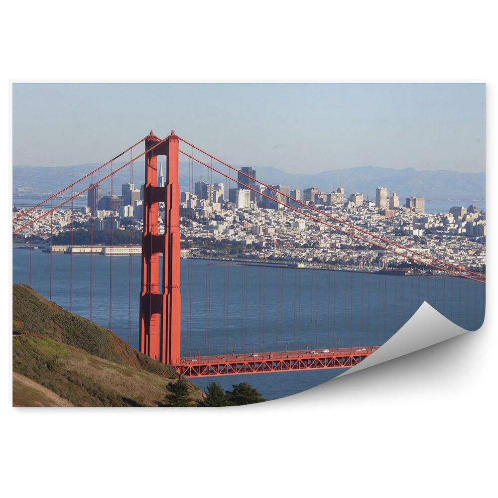 Fototapeta na stenu Golden Gate oceán hory budovy obloha San Francisco most