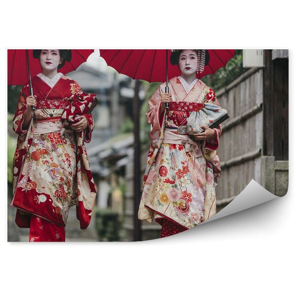 Fototapeta na stenu Ženy Dáždniky Dážď Mesto Japonsko