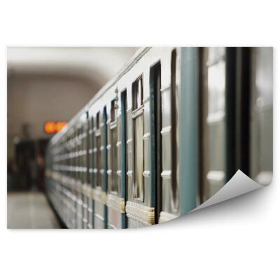 Fototapeta na stenu Zelené Autá Metro Moskovský Tunel Stanica