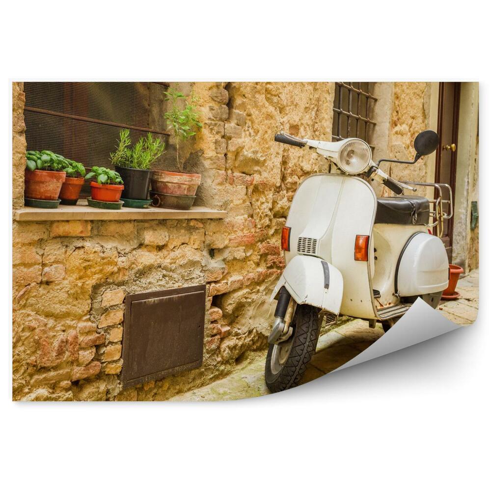 Fototapeta na stenu Biely historický skúter