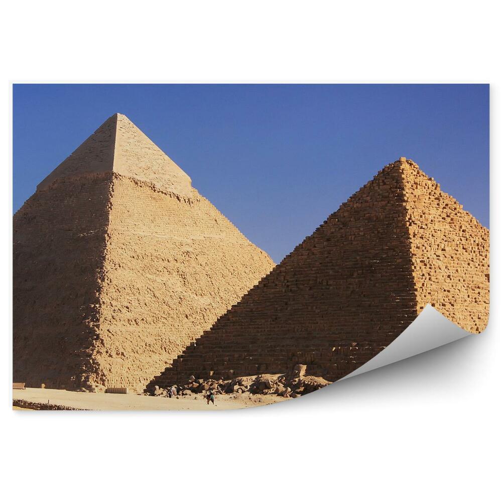 Fototapeta Velike piramide v Gizi turisti pesek