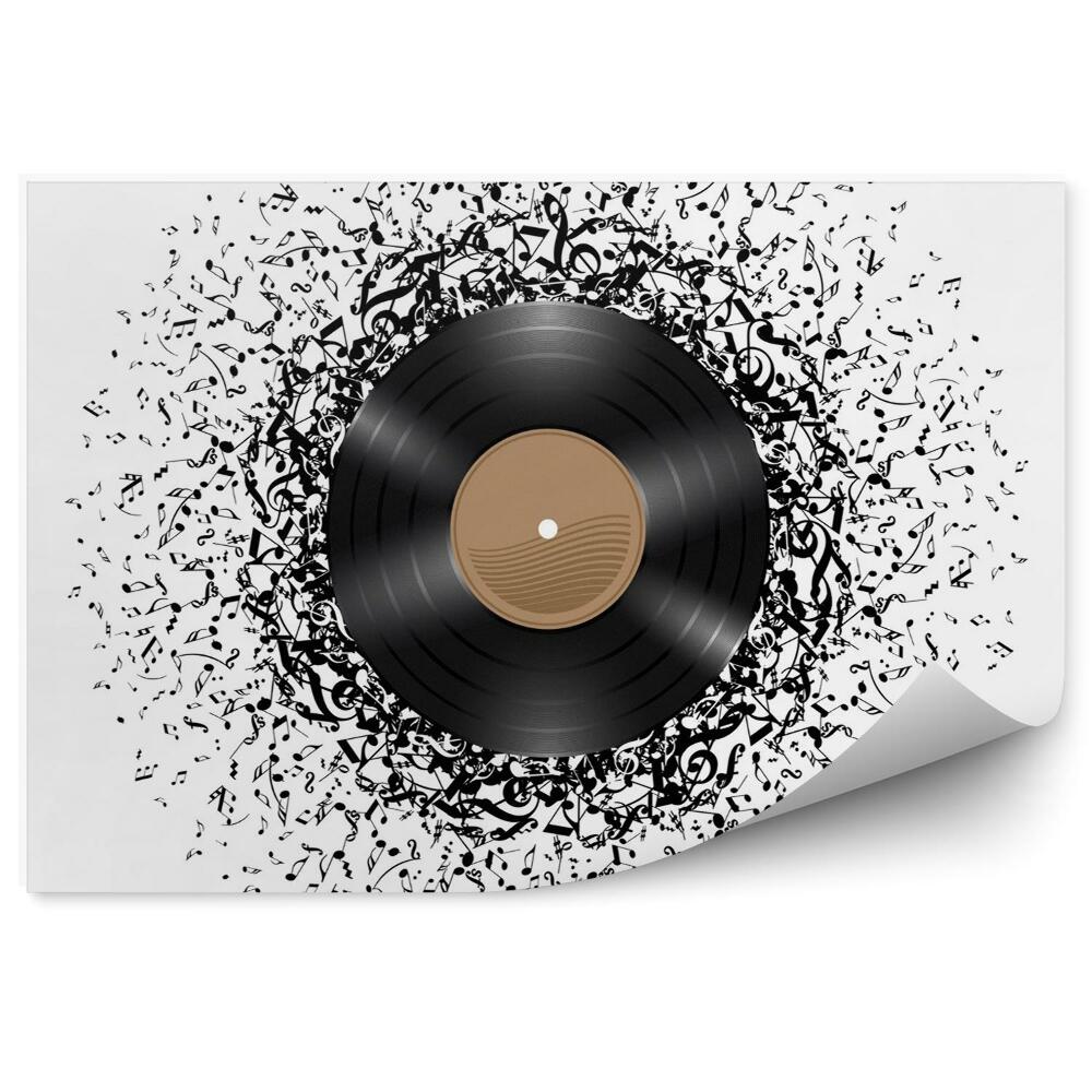 Fototapeta Vinylová platňa s notami
