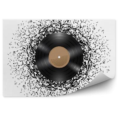 Fototapeta Vinylová platňa s notami 