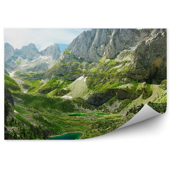 Fototapeta hory alpy rastliny obloha mraky jazero obloha mraky