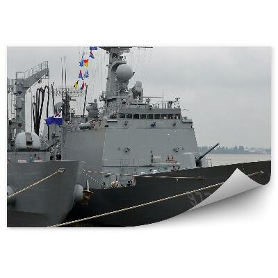 Fototapeta na stenu Vojenské Lode Prístavná Vlajka