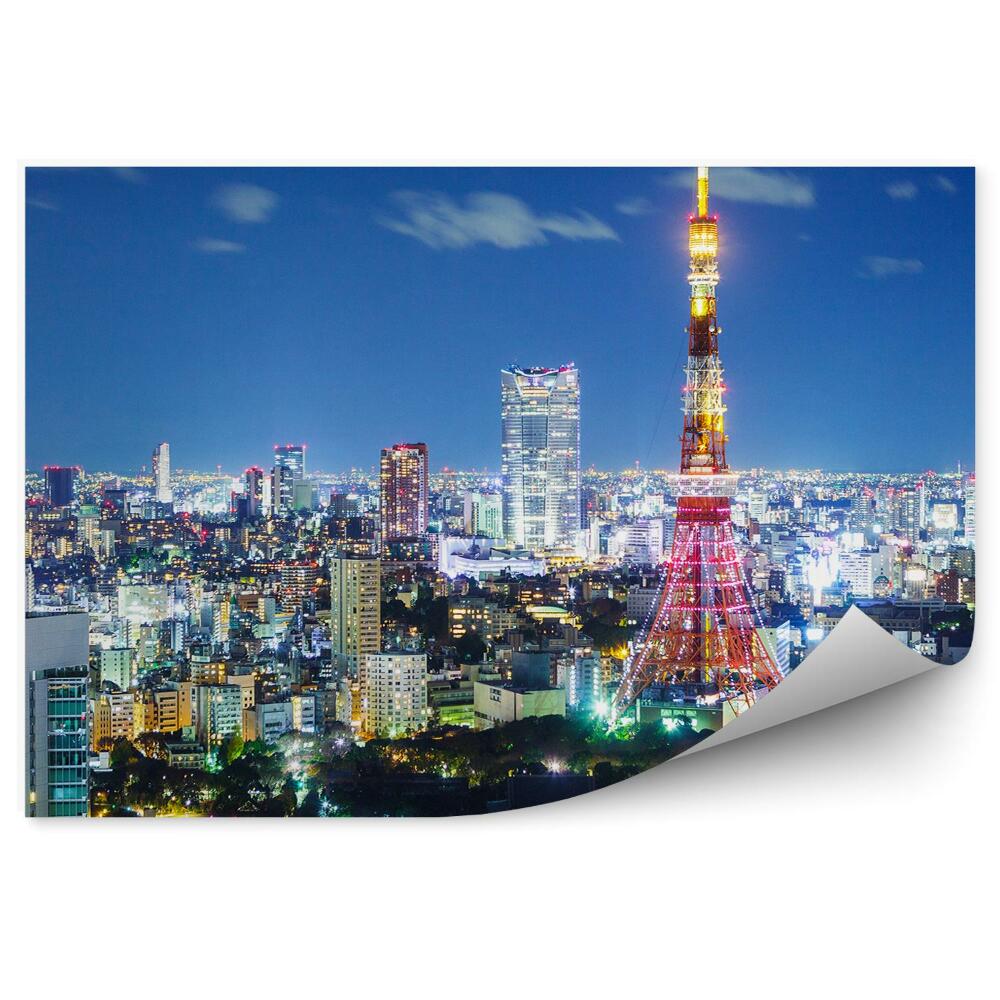 Fototapeta na stenu Súmrak Z Vtáčej Perspektívy Svetlá V Tokiu