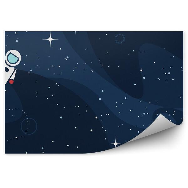 Fototapeta na stenu Vesmírna raketa astronaut mesiac tmavomodré pozadie