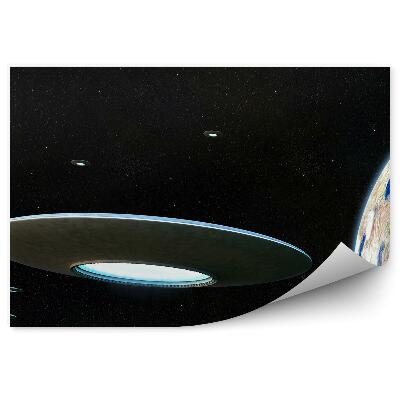 Fototapeta Planéta Zem Ufo 3d Obloha Hviezdy