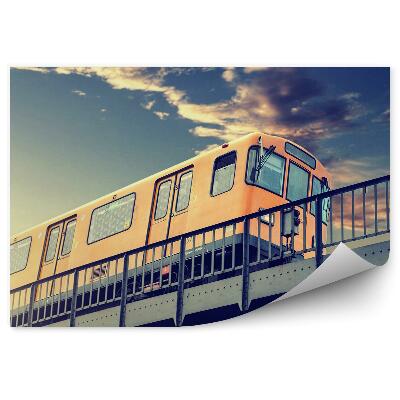 Fototapeta Berlín Oranžový Most Vlak Svetlo