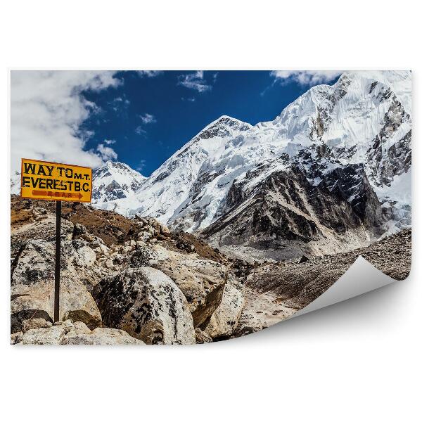 Fototapeta na stenu Mount everest hory krajina sneh zima rozcestník obloha mraky