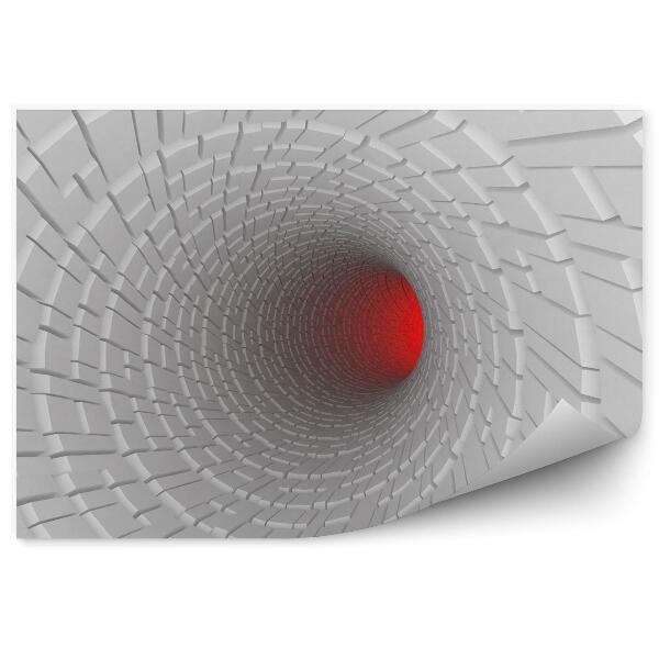 Fototapeta 3D tunel s červeným tieňom