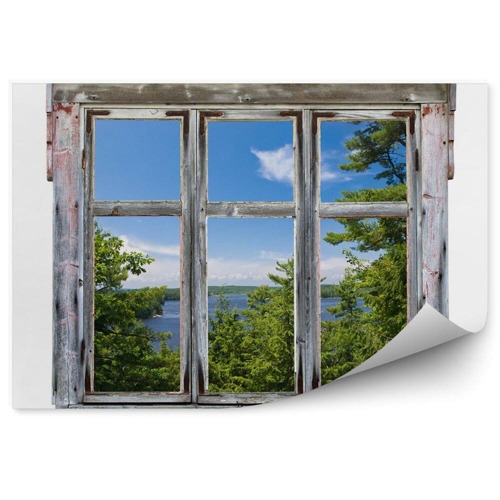 Fototapeta na stenu Malebný pohľad cez rám starého okna