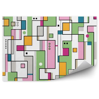 Fototapeta Zelený, oranžový a ružový abstraktný vzor