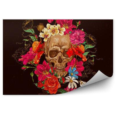 Fototapeta Lebka a kvety v deň smrti