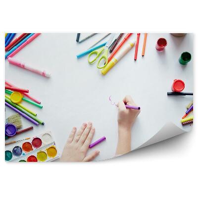 Detská fototapeta Umenie maľovanie umenie tvorivosť farby pastelky