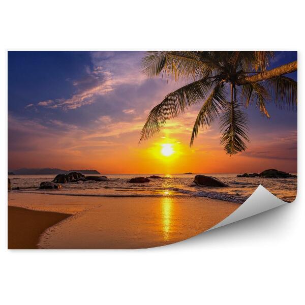 Fototapeta Západ slnka nad morom. Provincia Khao lak v Thajsku