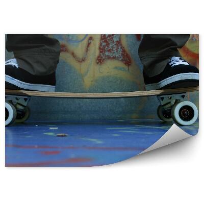 Fototapeta Skateboard grafiti beton najstnik