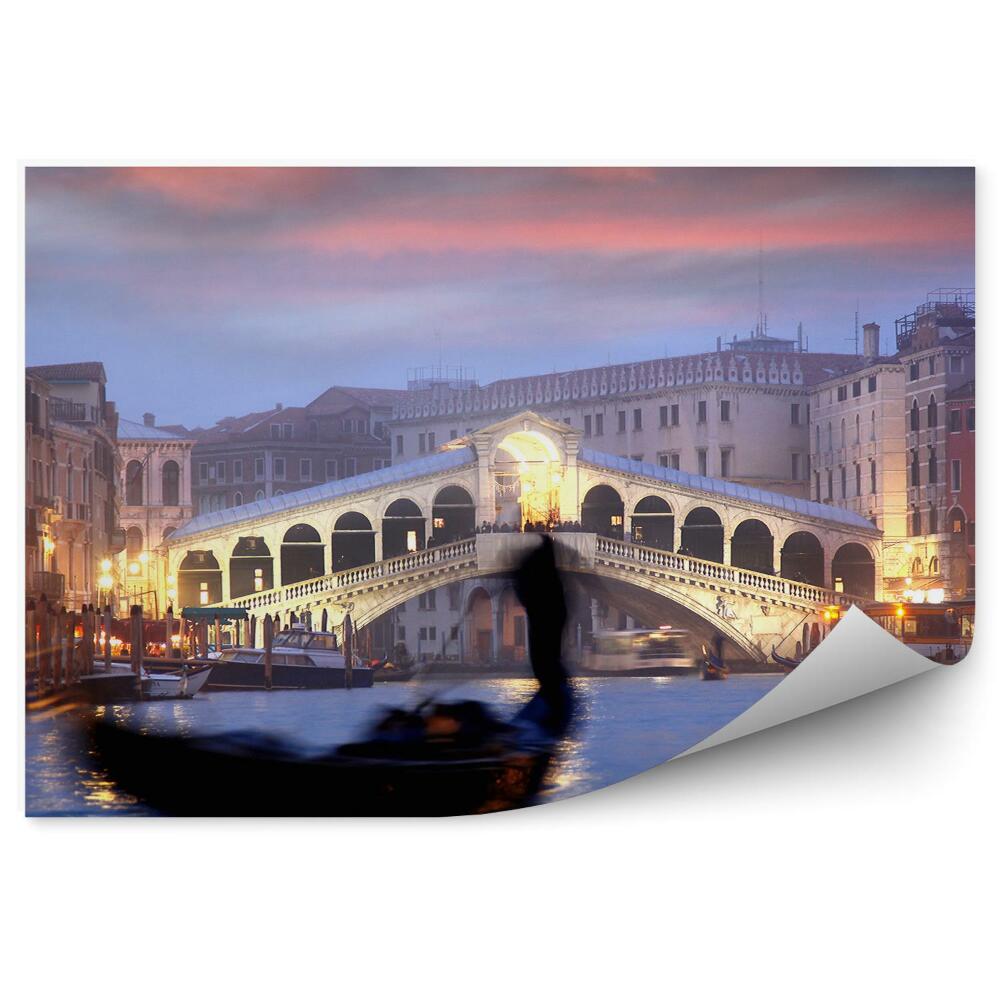 Fototapeta Pohyb Gondola Mesto Súmrak Svetlo