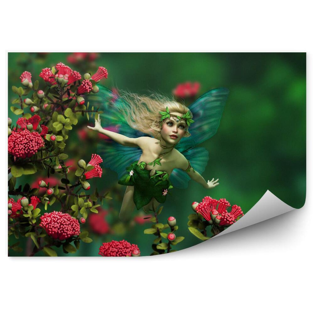 Fototapeta Víla a kvety 3d