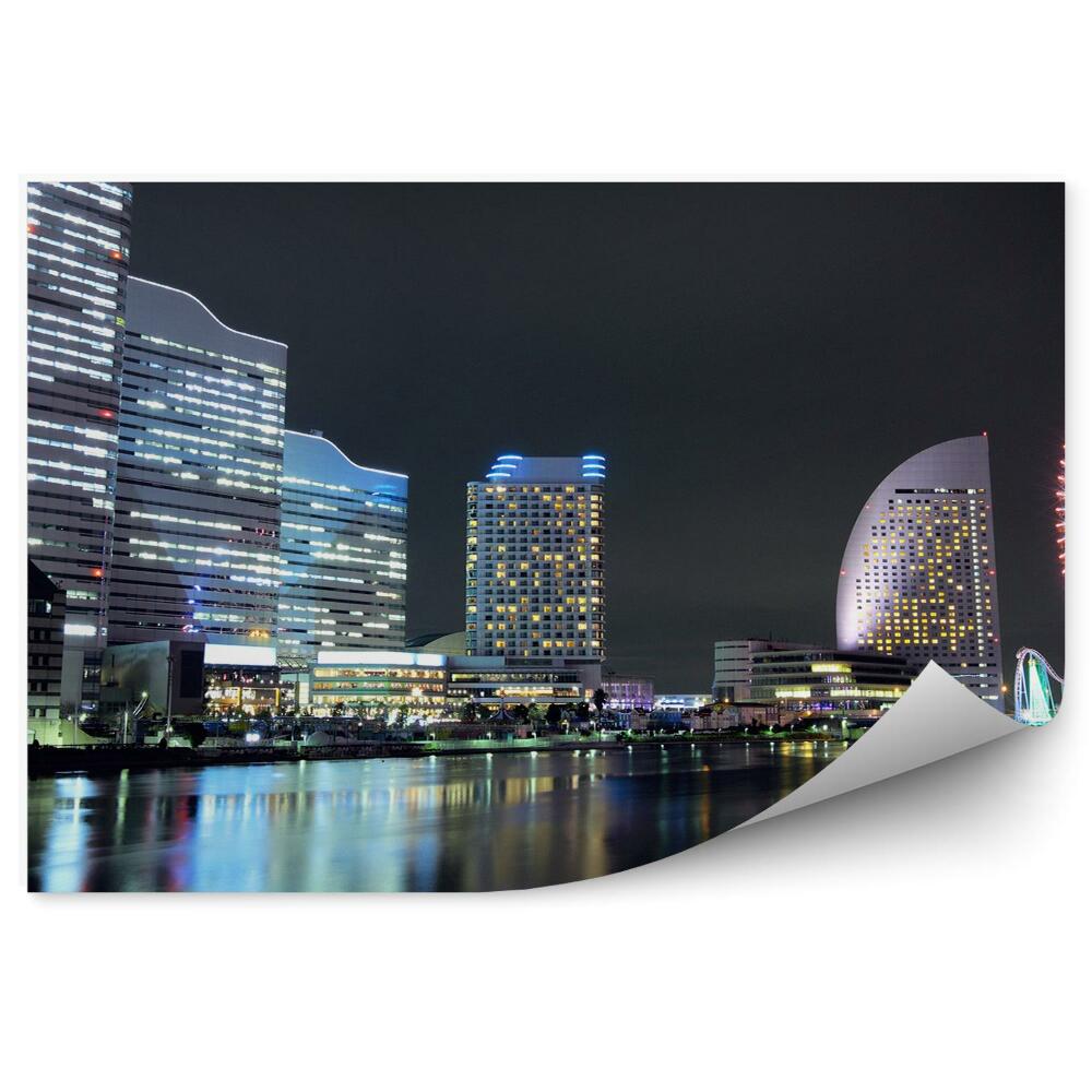 Fototapeta Jokohama Japonsko Ruské Kolo Budovy Noc