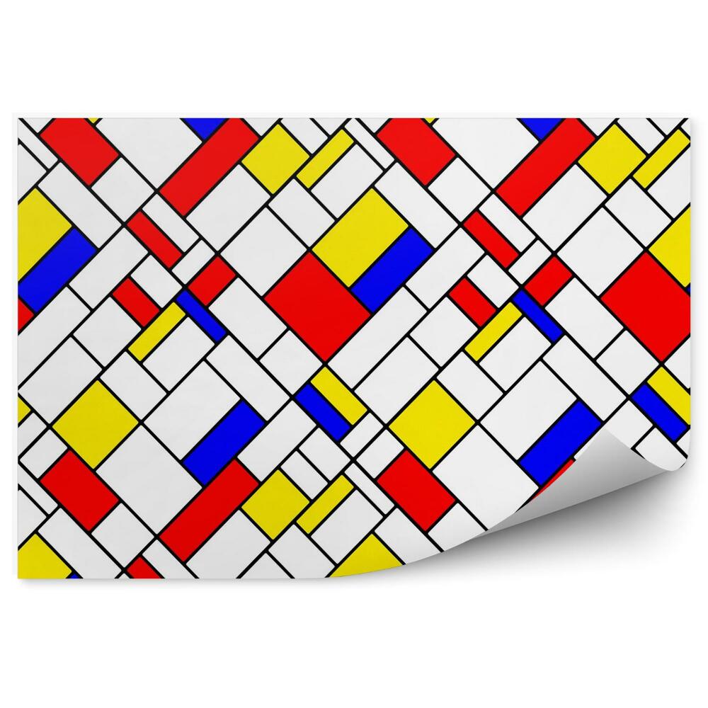 Fototapeta na stenu Geometrický vzor farebných obdĺžnikov