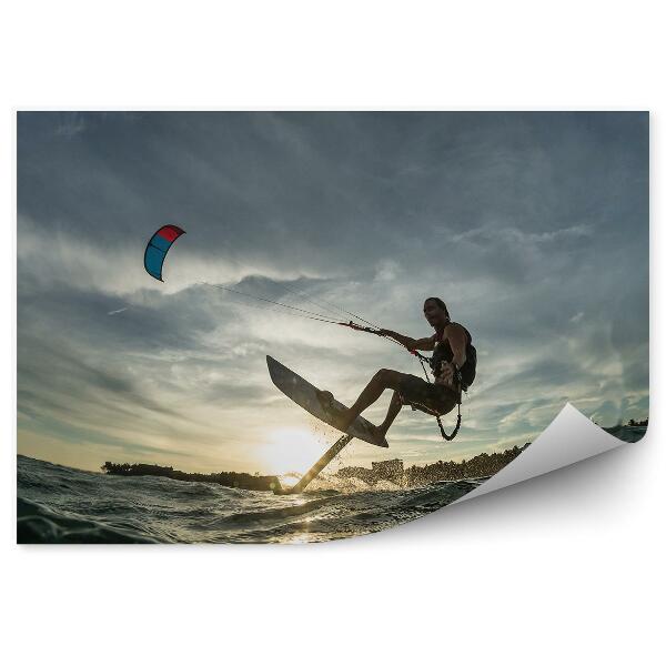 Fototapeta na stenu Kitesurfing ocean nebo oblaki šport