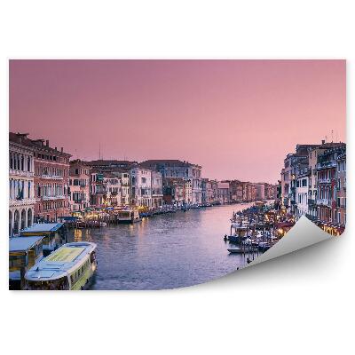 Fototapeta Architektúra Súmrak Gondoly Lode Ružová Obloha