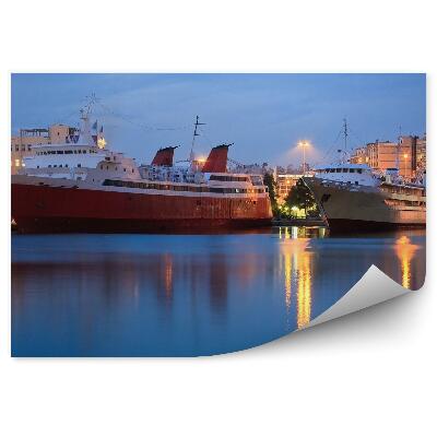 Fototapeta Trajektový prístav budovy voda Atény Grécko