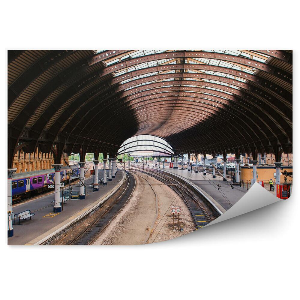 Fototapeta Železniška postaja peron tiri potovanje