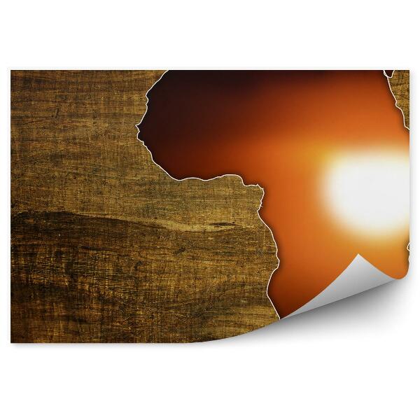 Fototapeta na stenu Mapa Kontinentu Afrika Západ Slnka Žiara