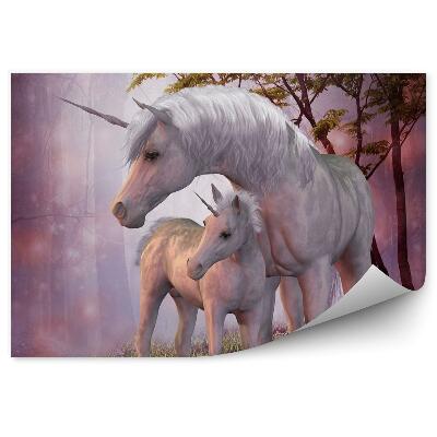 Fototapeta Kobyla jednorožca a žriebä