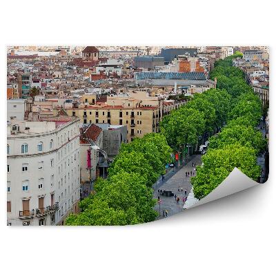 Fototapeta Barcelona budovy stromy ľudia letecký pohľad