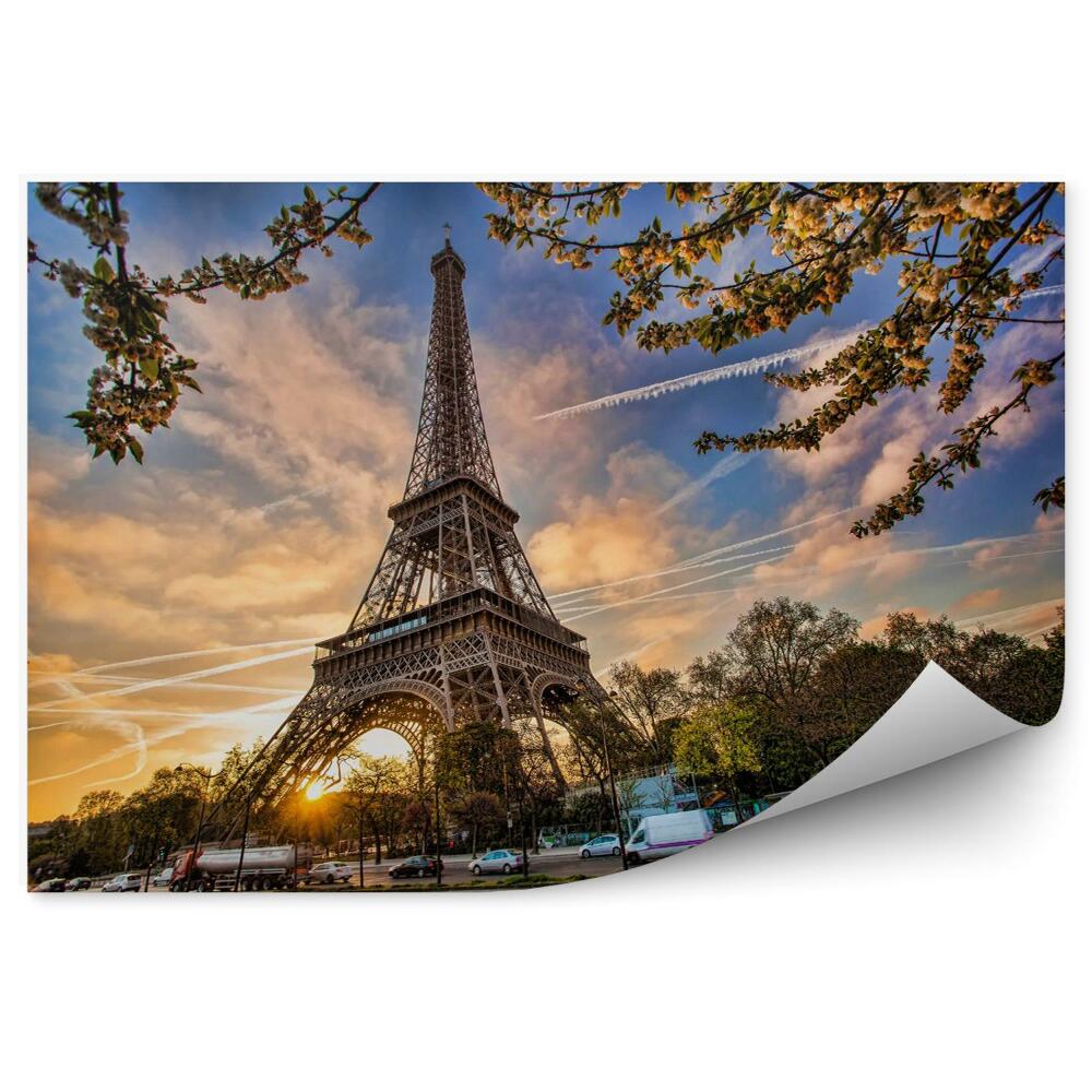 Fototapeta Eiffelova veža pred východom slnka paríž francia