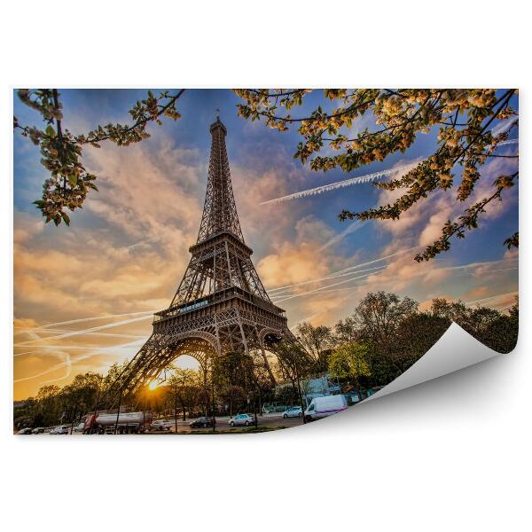 Fototapeta Eiffelova veža pred východom slnka paríž francia