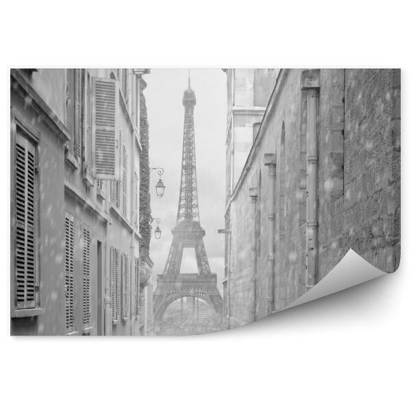 Fototapeta na stenu Pohľad na Eiffelovu vežu z ulice v Paríži