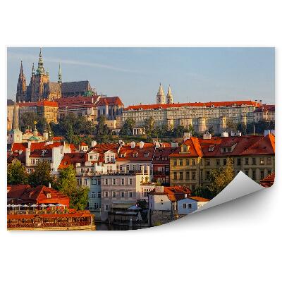 Fototapeta na stenu Pohľad na Pražský hrad Karlov most západ slnka Praha