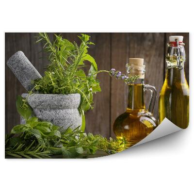 Fototapeta na stenu Bylinky a olej