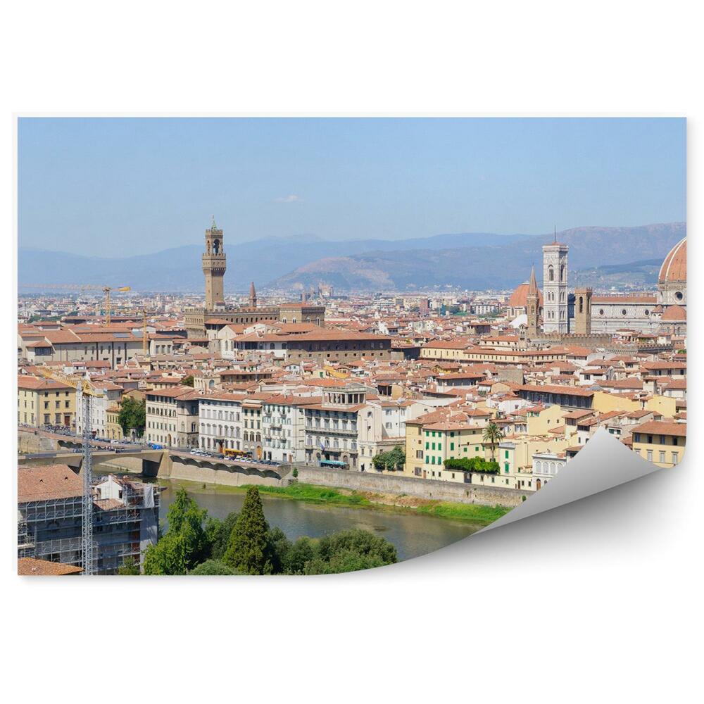 Fototapeta Letecký pohľad na Florenciu katedrála Santa Maria del Fiore budovy
